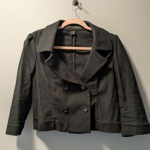 Express Charcoal Double-Breasted Blazer